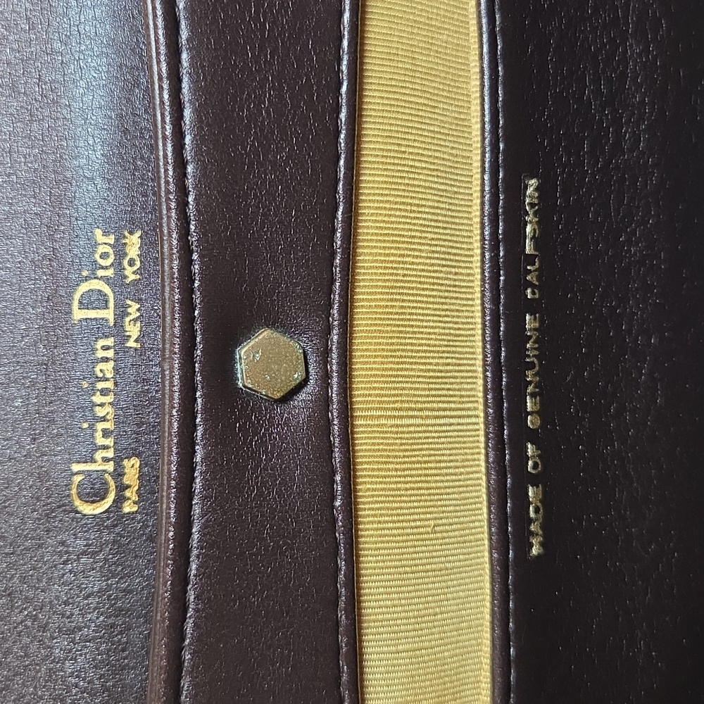 DIOR Rare 1970s Collectable Brown leather 2-way shoulder/clutch bag excellent - Picture 5 of 17